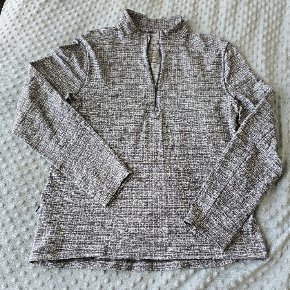 Lululemon Men's Surge 1/4 Mock Neck Pullover Grey Sz M